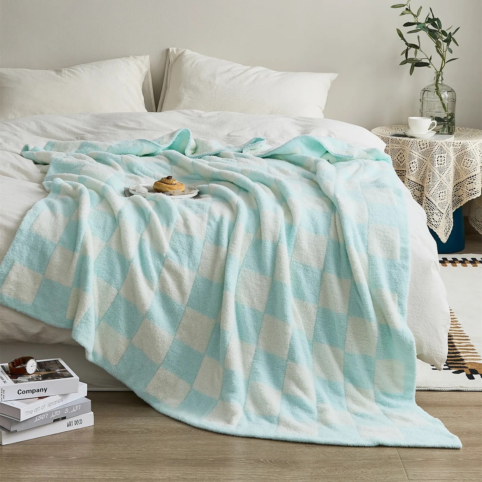 Elegante Karodecke mit Karomuster