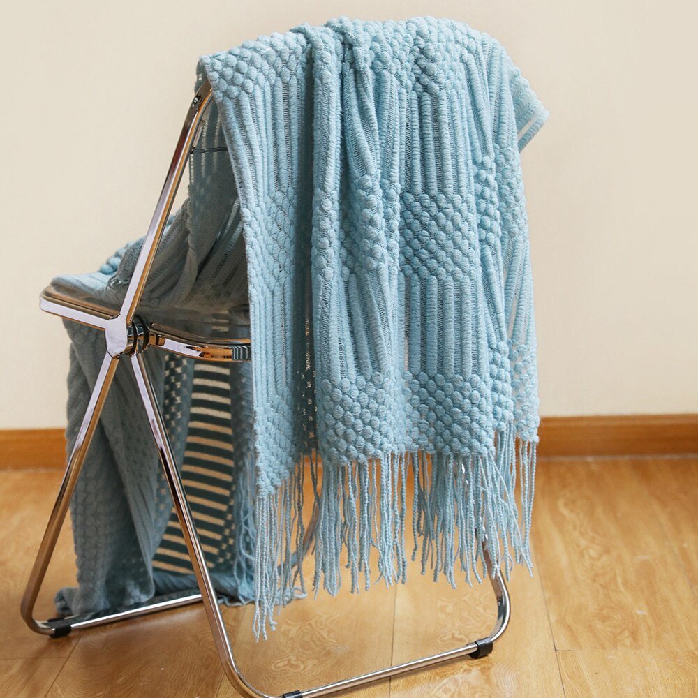 Scandinavian Style Sofa Knitted Blanket